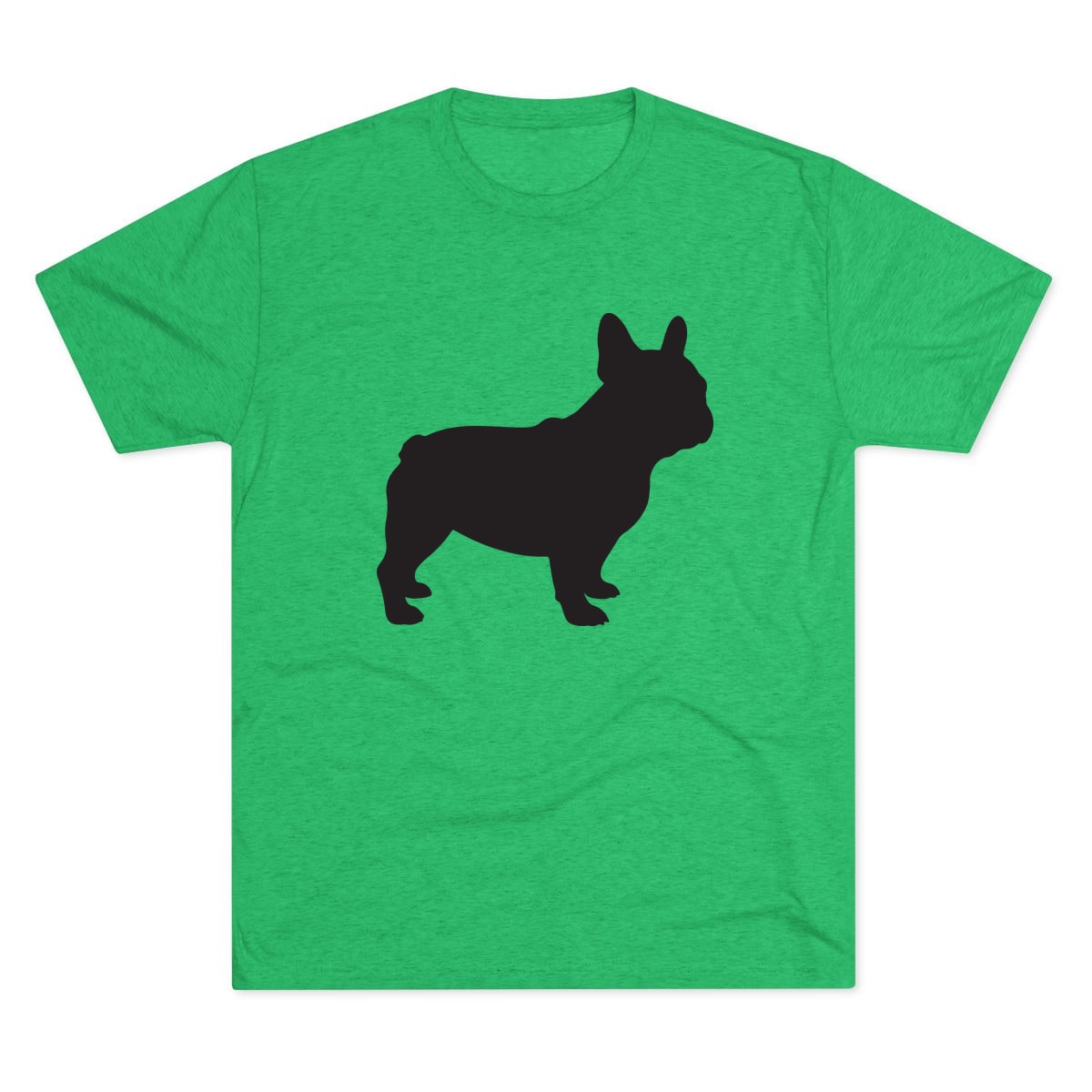 French Bulldog Silhouette profile Tri-Blend Tee