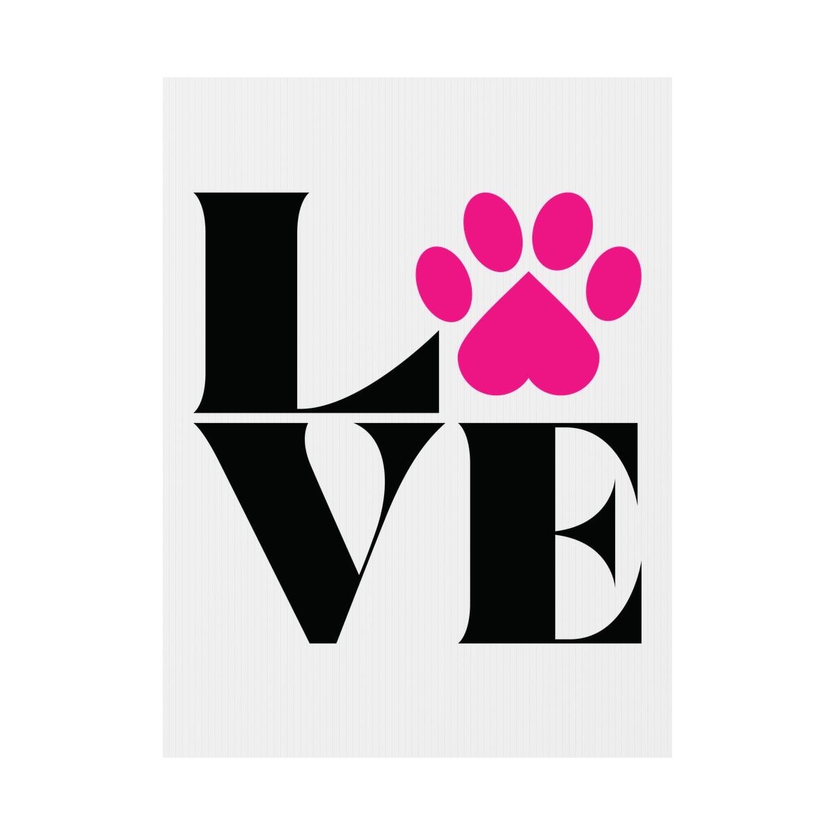 Love With Paw Print Yard Sign