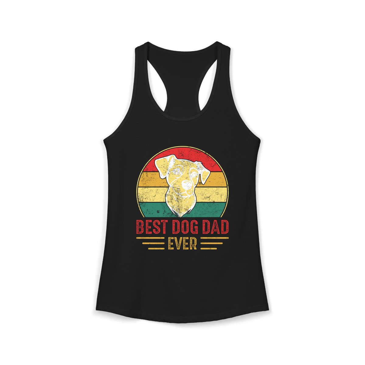 Best Dog Dad Ever Sunset Pup Tank Top