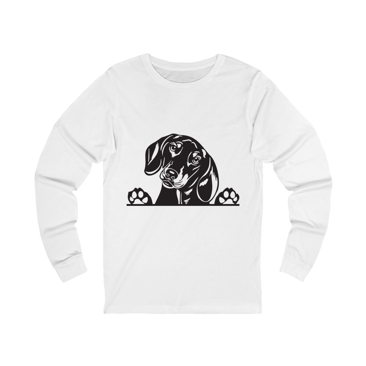 Peeking Dachshund Long Sleeve Shirt
