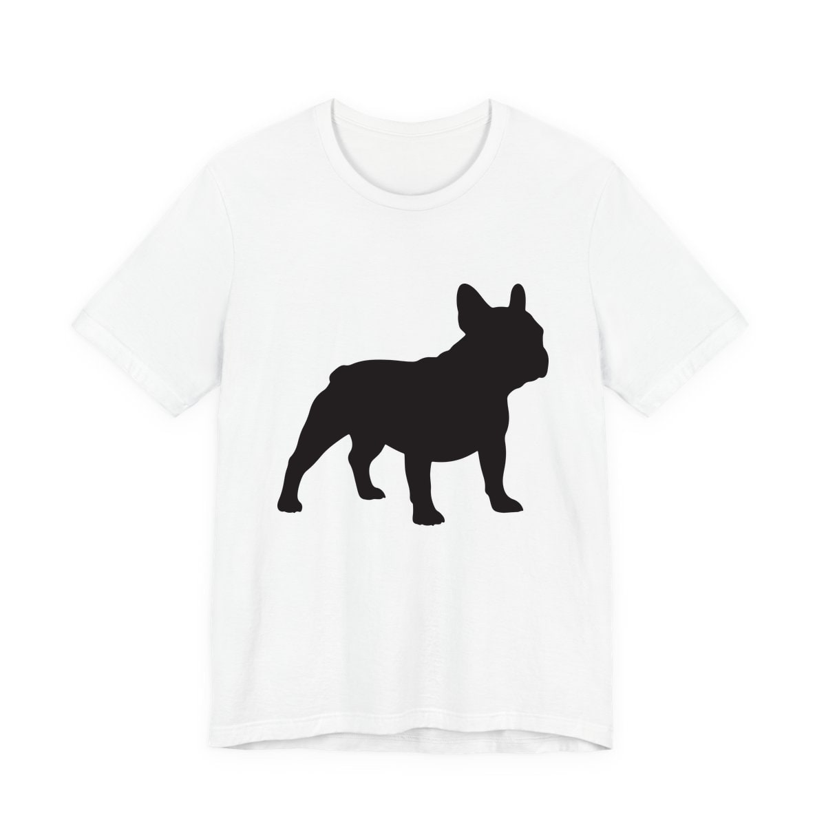 French Bulldog Silhouette standing three-quarter Jersey Tee