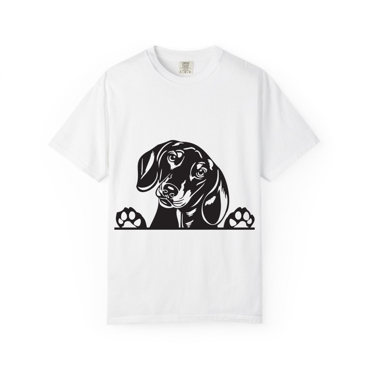 Peeking Dachshund Comfort Colors Tee