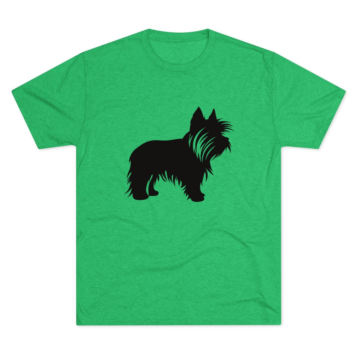 Yorkshire Terrier Silhouette standing, breed swap Tri-Blend Tee