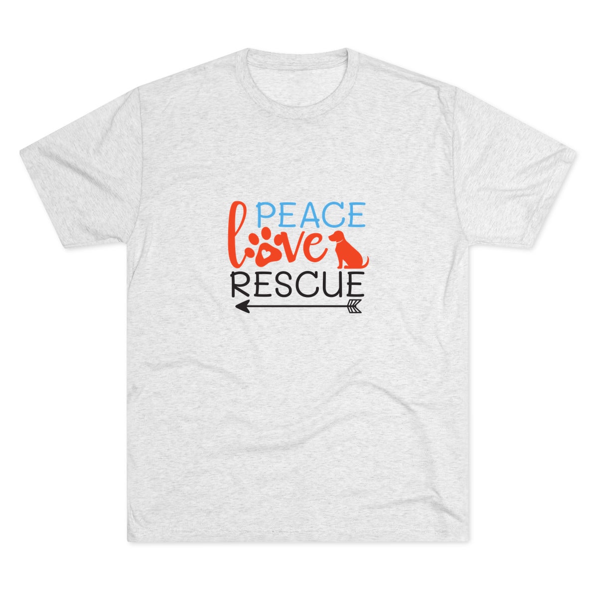 Peace Love Rescue Tri-Blend Tee