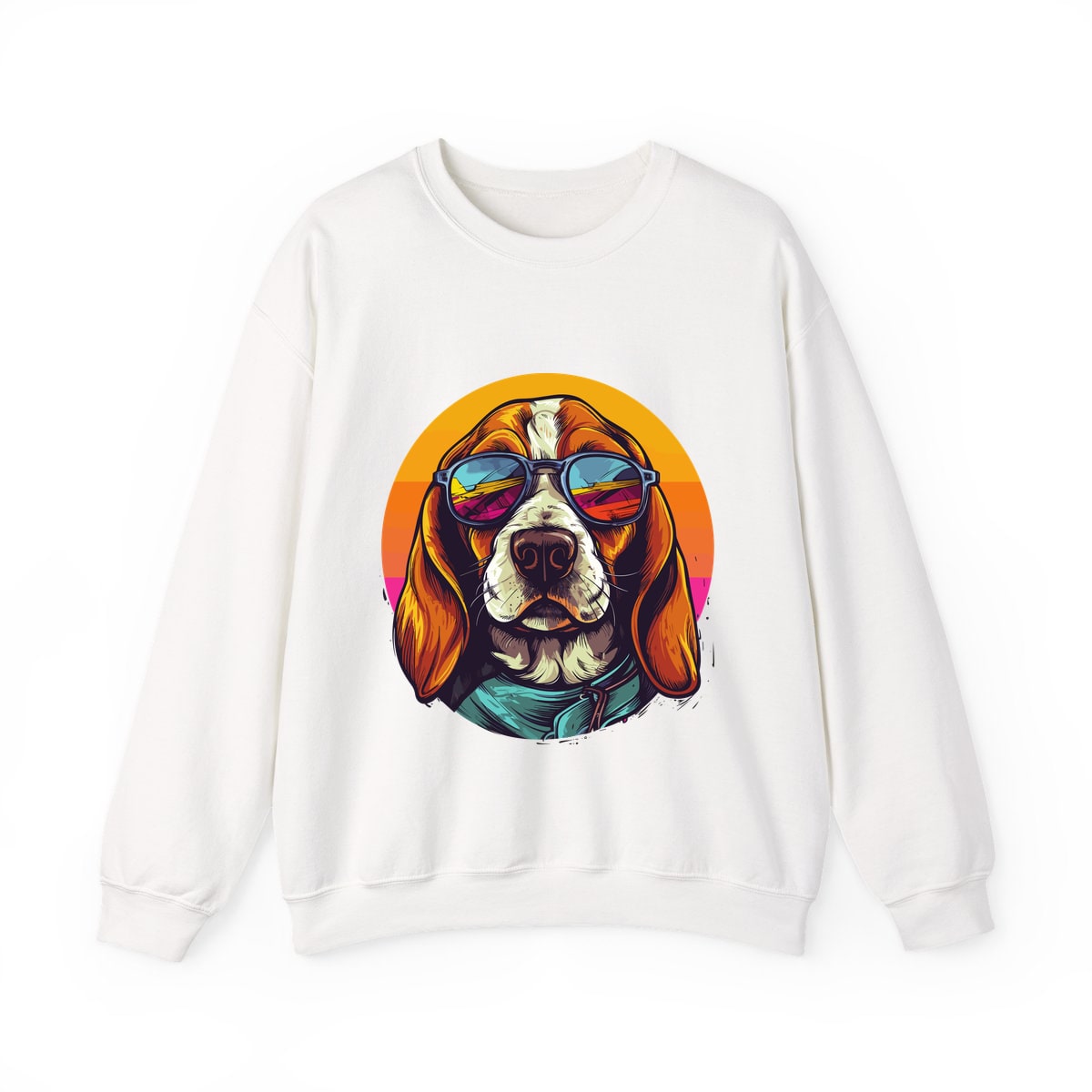 Beagle in Sunglasses Crewneck Sweatshirt