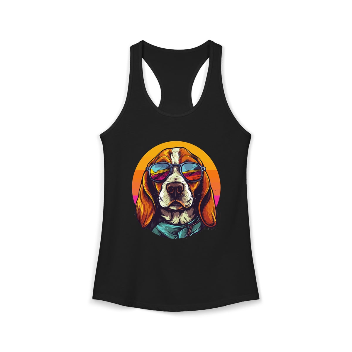 Beagle in Sunglasses Tank Top