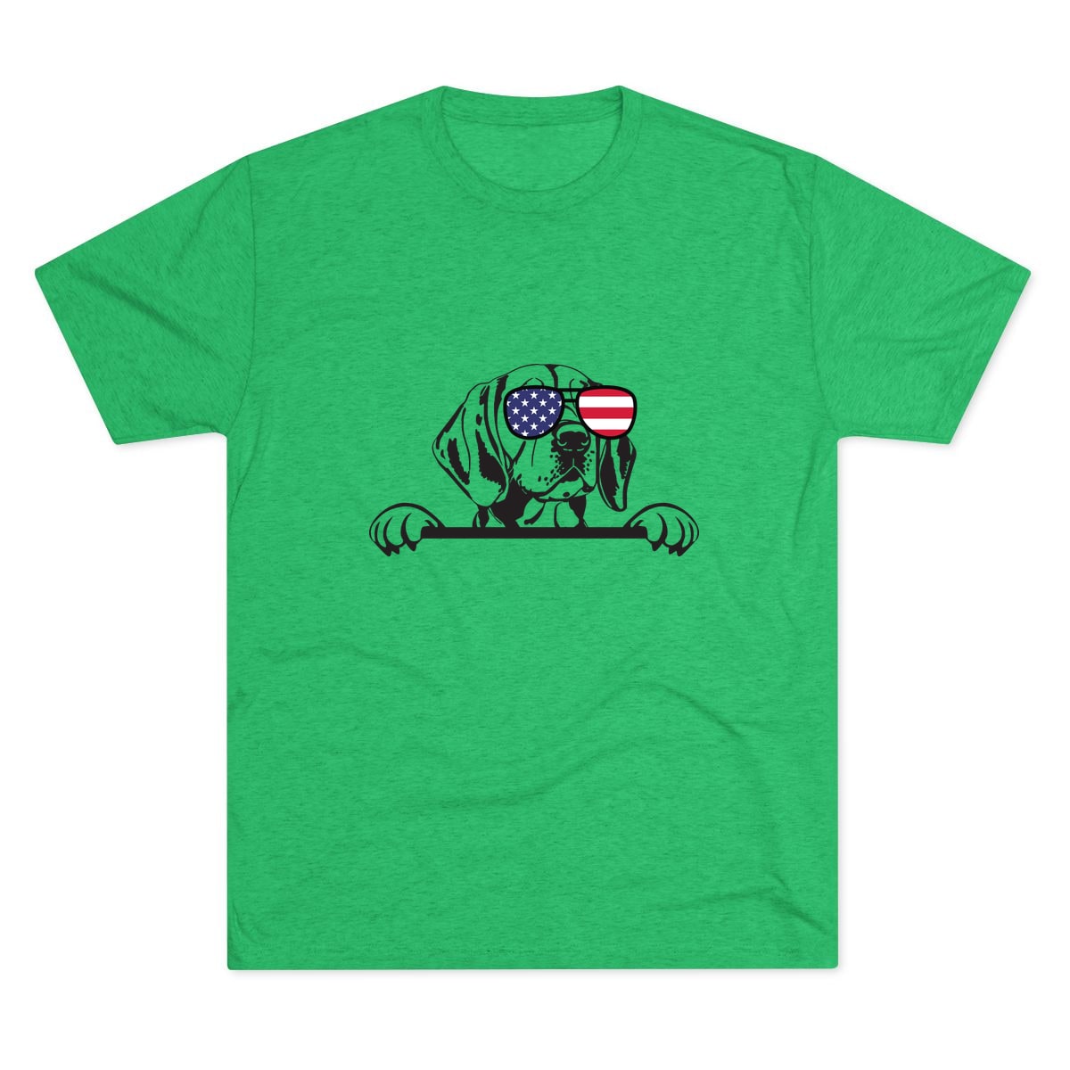 Patriotic Peeking Beagle Tri-Blend Tee
