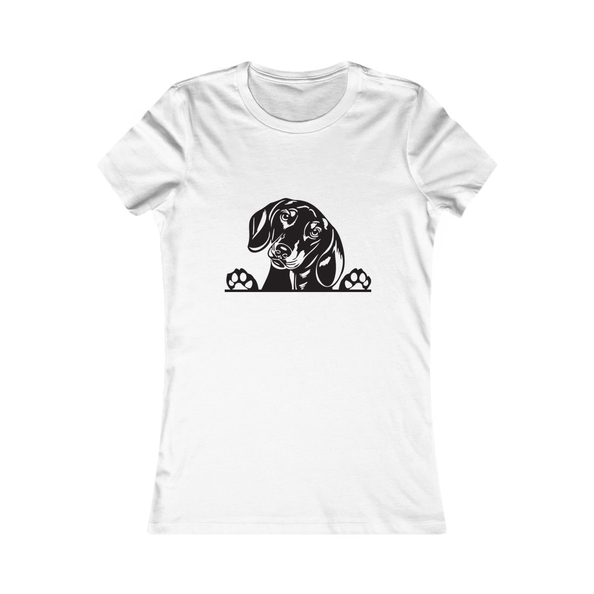 Peeking Dachshund Women's Shirt