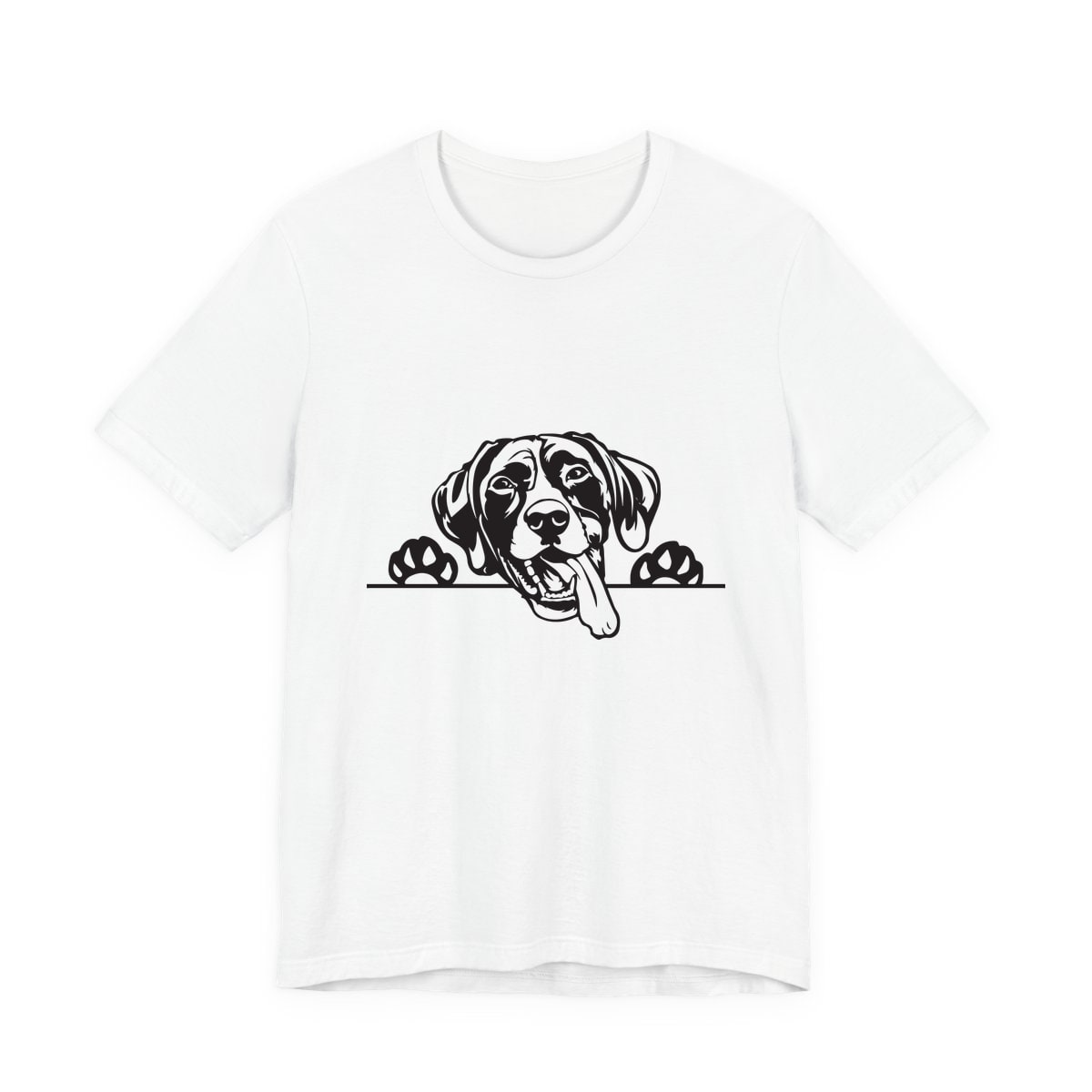 Peeking German Shorthaired Pointer Jersey Tee