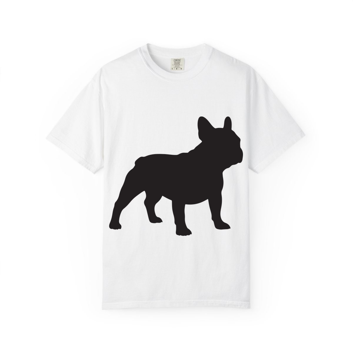 French Bulldog Silhouette standing three-quarter Comfort Colors Tee