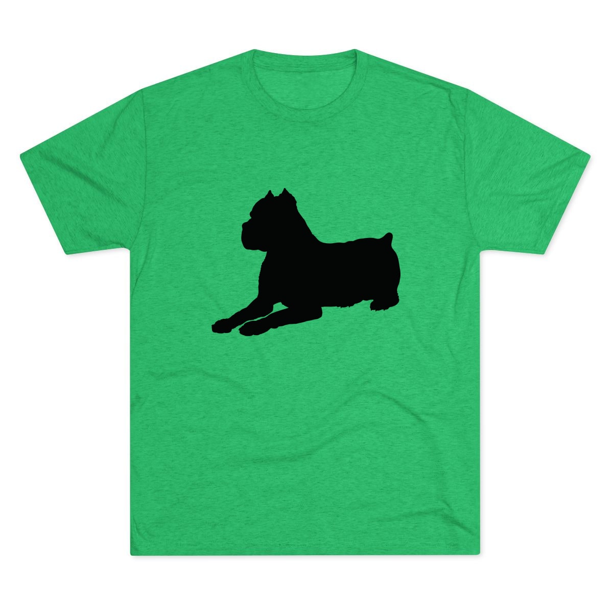Cane Corso Silhouette lying, caption cropped (fixes.json) Tri-Blend Tee