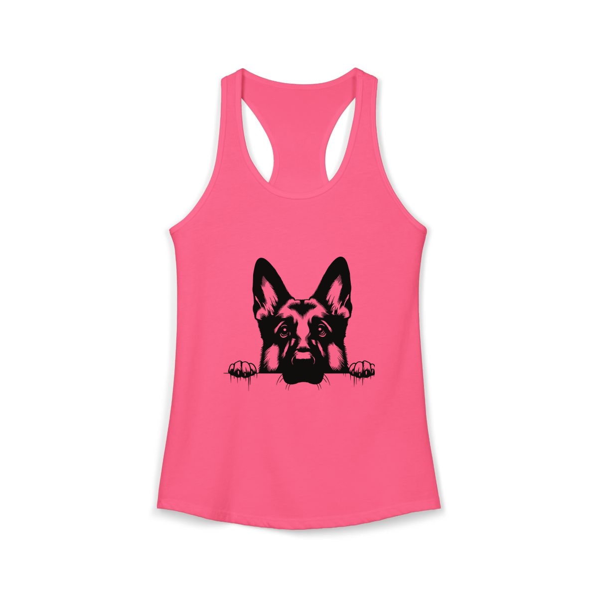 Peeking German Shepherd Tank Top