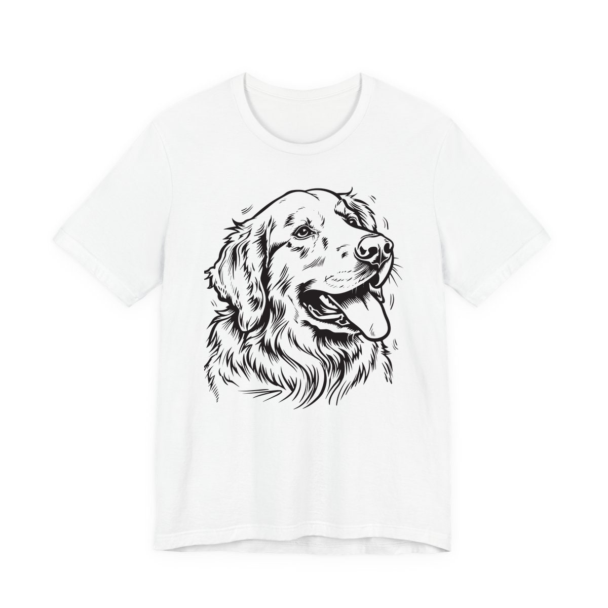 Golden Retriever Portrait signature masked (fixes.json) Jersey Tee