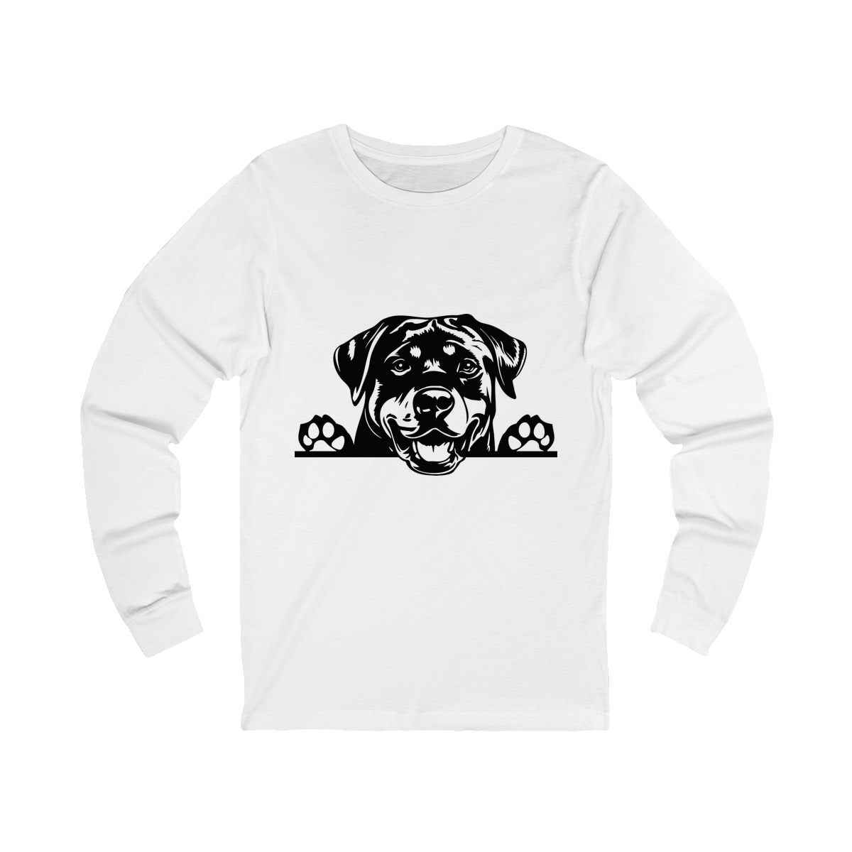 Peeking Rottweiler Long Sleeve Shirt