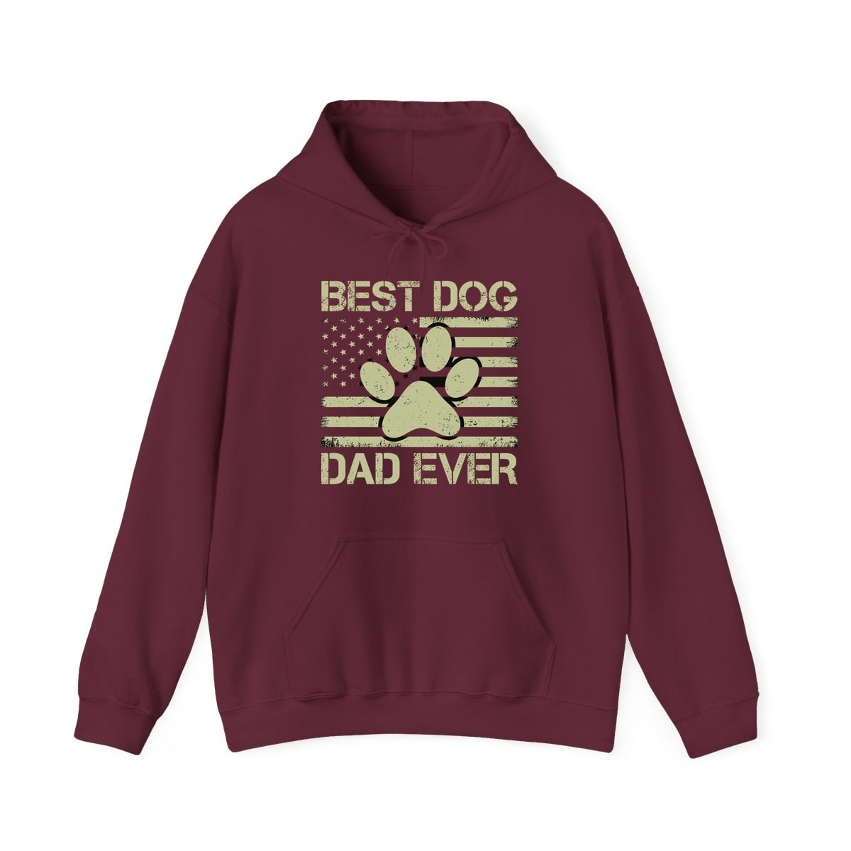 Best Dog Dad Ever Flag Paw Hoodie