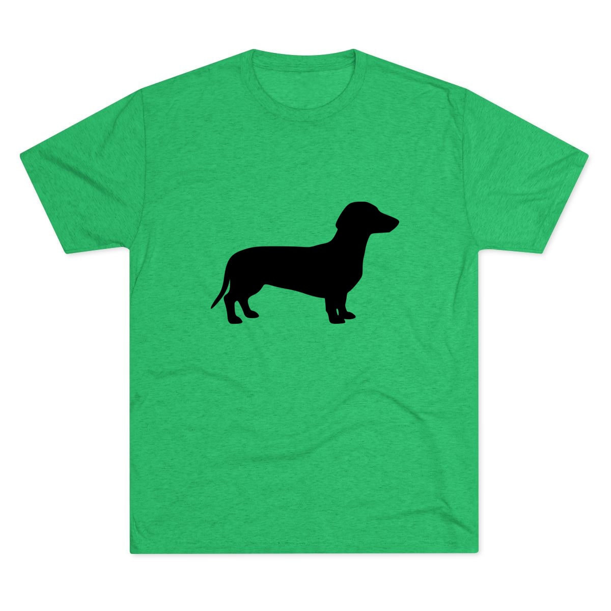 Dachshund Silhouette standing, breed swap Tri-Blend Tee