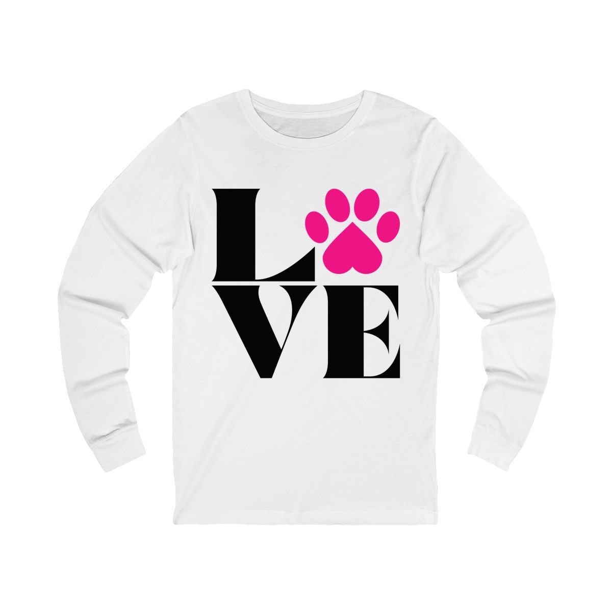 Love With Paw Print Long Sleeve Shirt