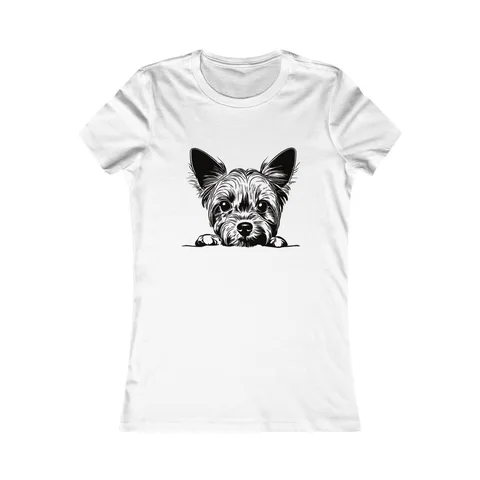 Peeking Yorkie Women's Shirt