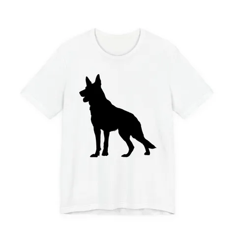 German Shepherd Silhouette on Unisex Jersey Short Sleeve Tee