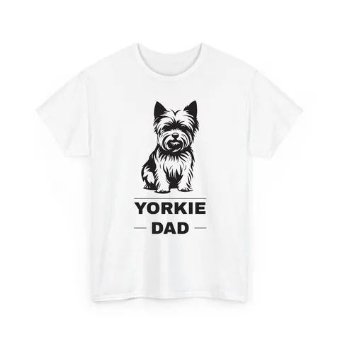 Yorkie Dad on Unisex Heavy Cotton Tee