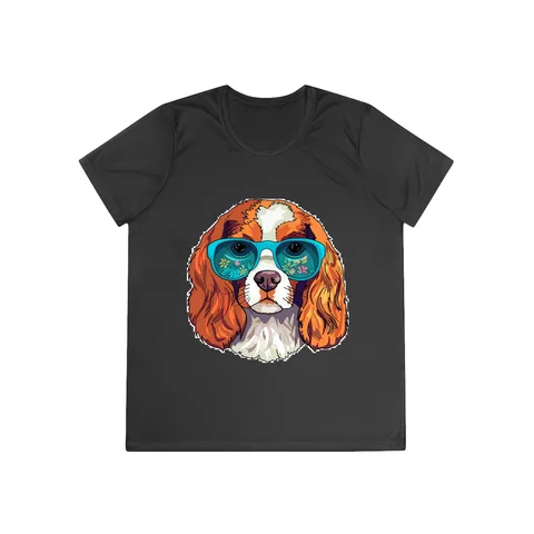 Cavalier in Sunglasses Ladies Competitor Tee by Sport-Tek