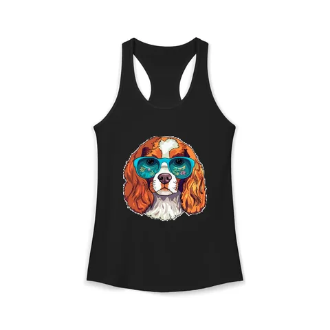 Cavalier in Sunglasses Tank Top