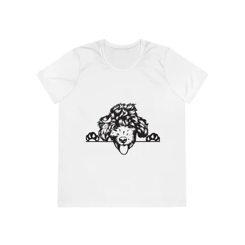 Peeking Doodle Ladies Competitor Tee by Sport-Tek