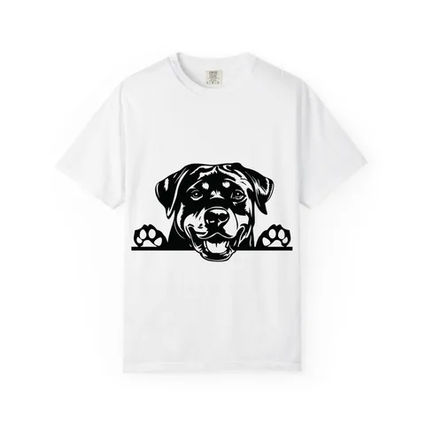 Peeking Rottweiler Comfort Colors Tee
