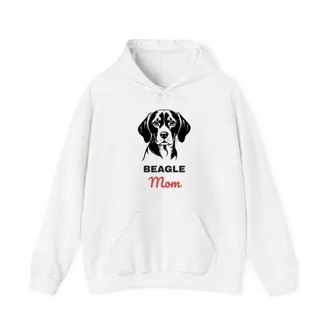 Beagle Mom on Unisex Heavy Blend™ Hooded Sweatshirt