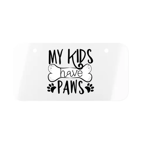My Kids Have Paws License Plate