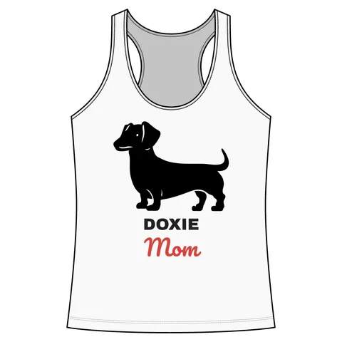 Dachshund Mom on Women's Competitor Racerback Tank