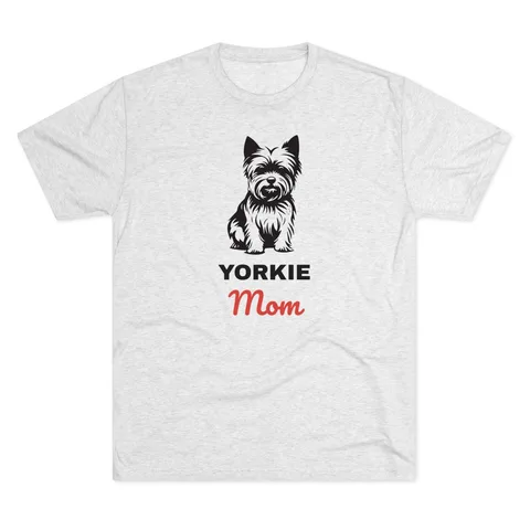 Yorkie Mom Tri-Blend Tee