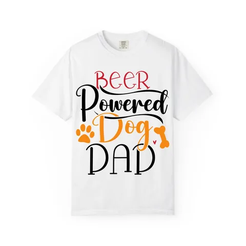 Beer Powered Dog Dad Comfort Colors Tee