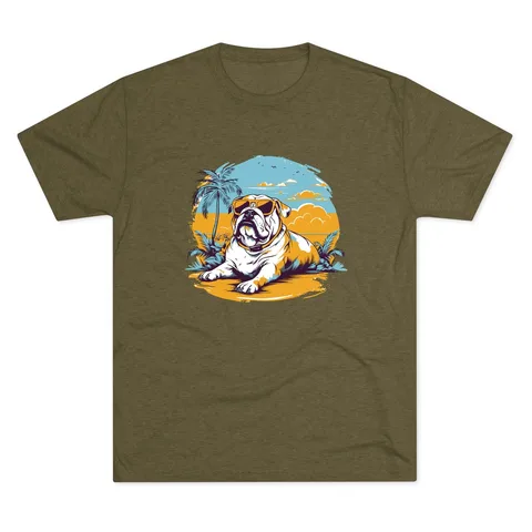 Beach Bulldog Tri-Blend Tee