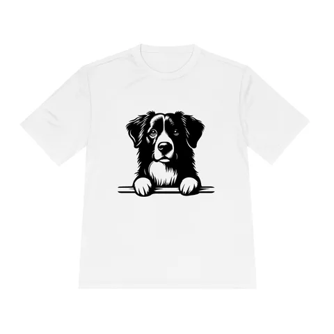 Peeking Australian Shepherd Moisture Wicking Tee by Sport-Tek