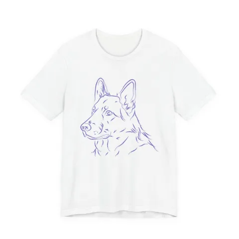 Multi Breed Icon german shepherd on Unisex Jersey Short Sleeve Tee