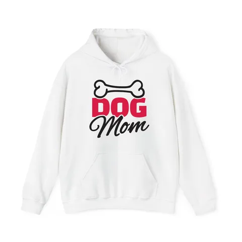 Dog Mom on Unisex Heavy Blend™ Hooded Sweatshirt