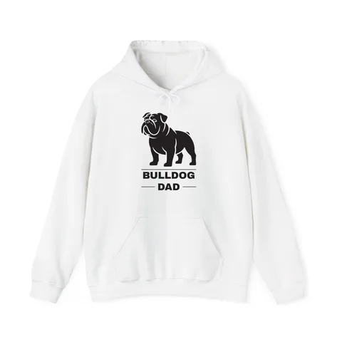 Bulldog Dad on Unisex Heavy Blend™ Hooded Sweatshirt