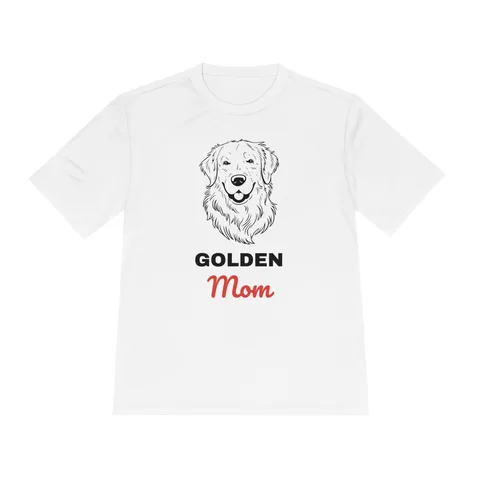 Golden Retriever Mom on Unisex Moisture Wicking Tee