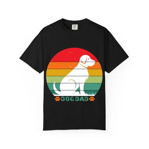 Dog Dad Retro Sunset Comfort Colors Tee