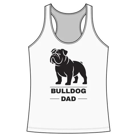 Bulldog Dad on Women's Competitor Racerback Tank