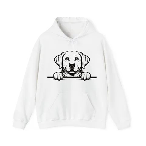 Peeking Labrador on Unisex Heavy Blend™ Hooded Sweatshirt