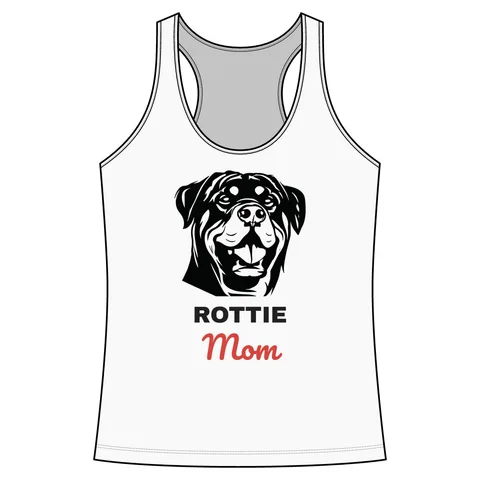 Rottweiler Mom on Women's Competitor Racerback Tank
