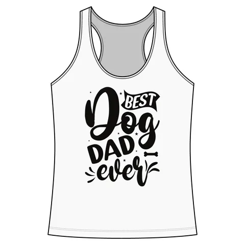 Best Dog Dad Ever Script Performance Tank