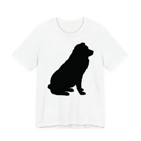 Australian Shepherd Silhouette sitting, breed swap Jersey Tee