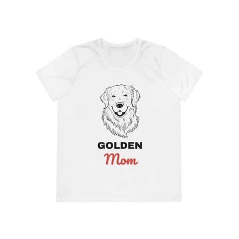 Golden Retriever Mom on Ladies Competitor Tee