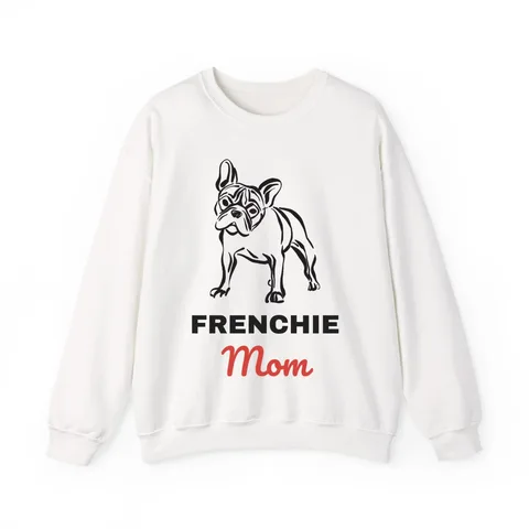 Frenchie Mom on Unisex Heavy Blend™ Crewneck Sweatshirt