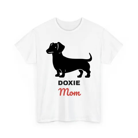 Dachshund Mom on Unisex Heavy Cotton Tee