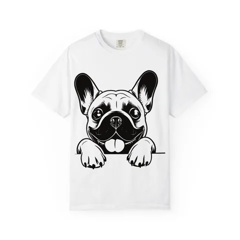Peeking French Bulldog Comfort Colors Tee