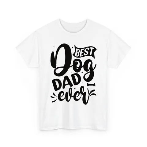 Best Dog Dad Ever Script Shirt